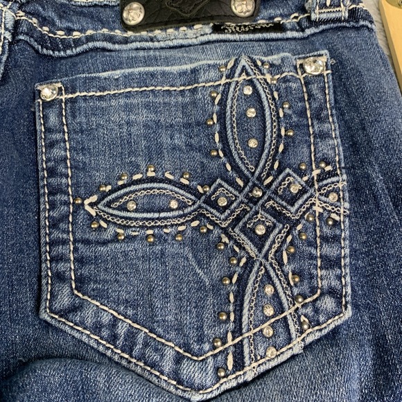 Miss Me Jeans Womens Size 30 Boot Cut Western Denim Light Distressed Country - Picture 1 of 15